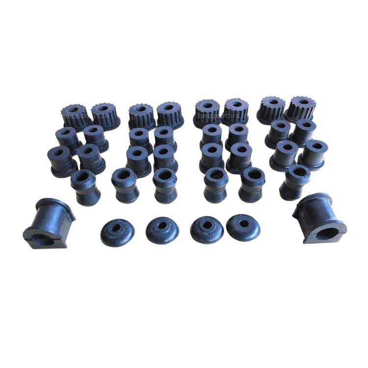 Rubber Spring Shacker Front and Rear Leaf Spring Shackle Rubber Bushes Bush Kit for Maruti ...