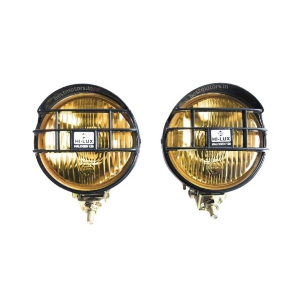 Universal Neolite Halogen High Power Rally Driving Lamp Yellow Glass Lens Bulb for Mahindra Thar, Gypsy, Tractor, SUVs, Mm550, 540, Car - Set of 2