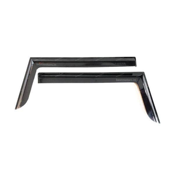 KINGSPADE Window Door Visor Compatible with Mahindra Thar, Jeep Rain Guard Side Wind Deflector (Unbreakable) Door Visor (Set of 2)